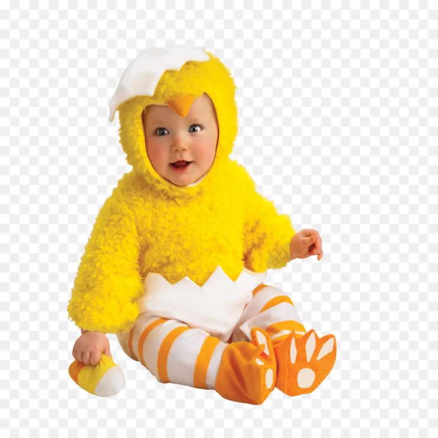 Costume De Bébé En Poussin Jaune，Costume PNG