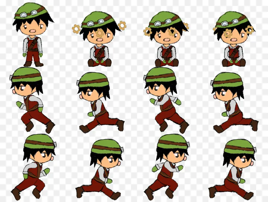 Sprites De Personnages，Animation PNG