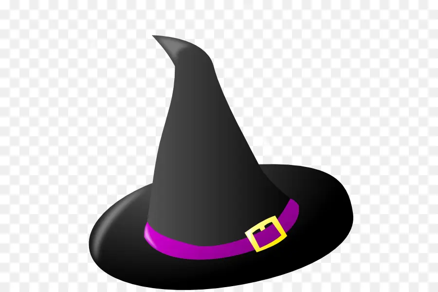 Chapeau De Sorcière Violet，Halloween PNG