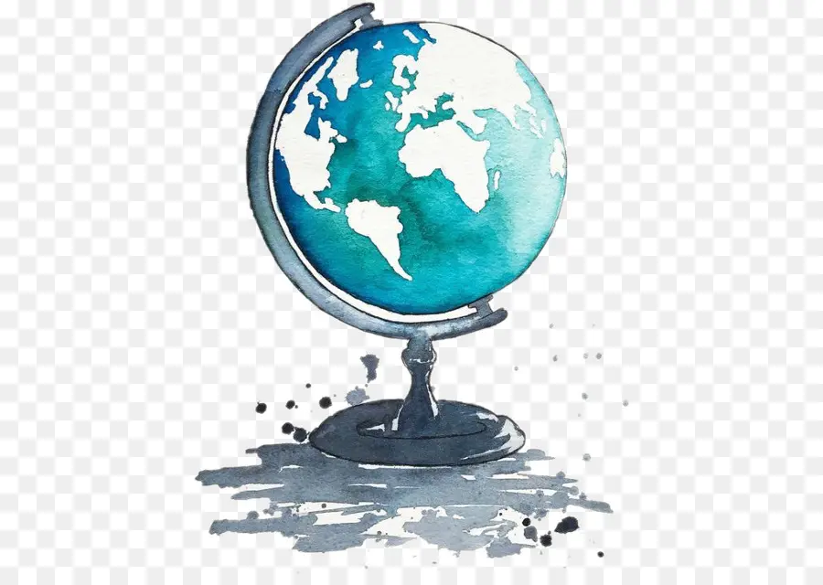 Globe，Peinture à L Aquarelle PNG