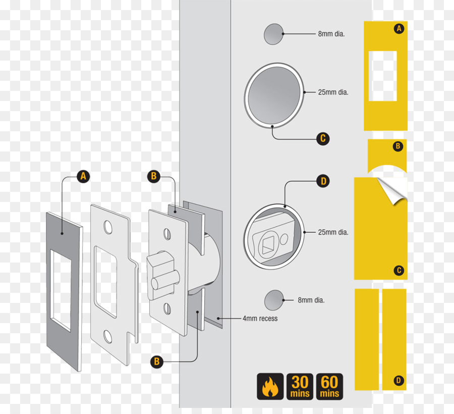 Serrure électronique，Loquet PNG