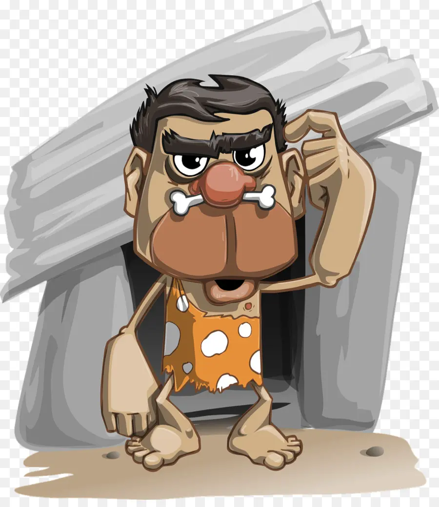 Homme Des Cavernes，Dessin Animé PNG