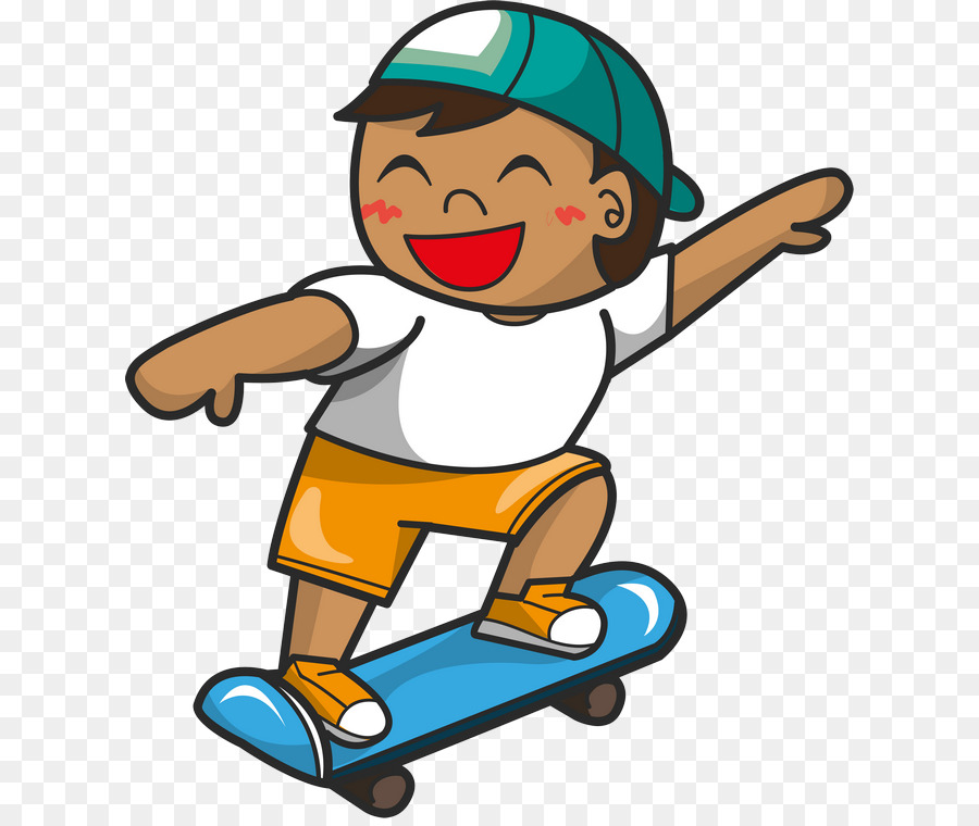 Garçon Sur Skateboard，Enfant PNG