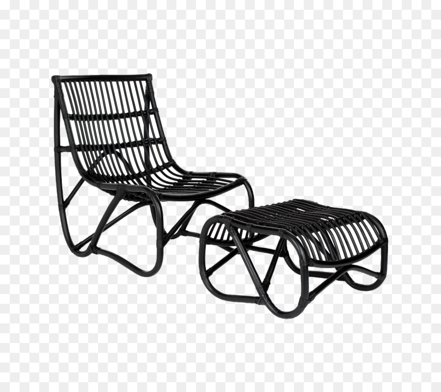 Chaise Et Pouf Noirs，Sièges PNG