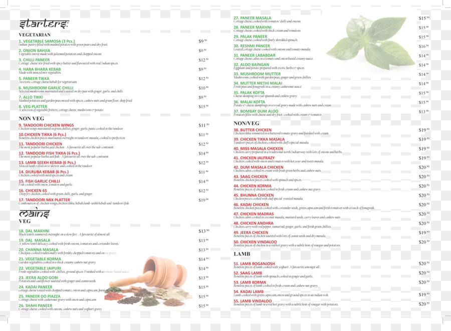 Menu，Nourriture PNG