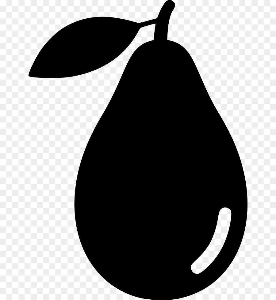 Poire Silhouette，Noir PNG