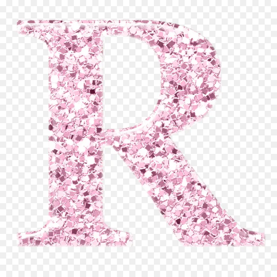 Rose Pailleté R，Alphabet PNG