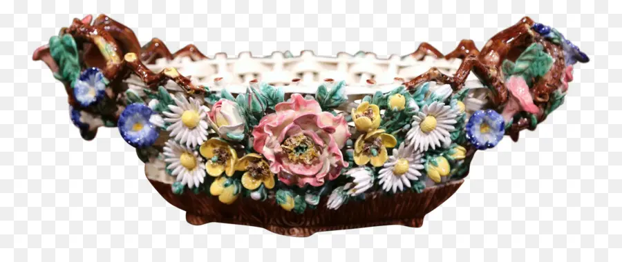 Panier Décoratif，Fleurs PNG