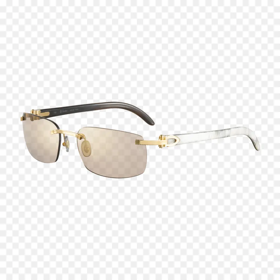 Lunettes Sans Monture Dorées，Lunettes PNG