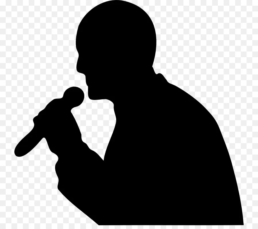 Chanteur Silhouette，Microphone PNG