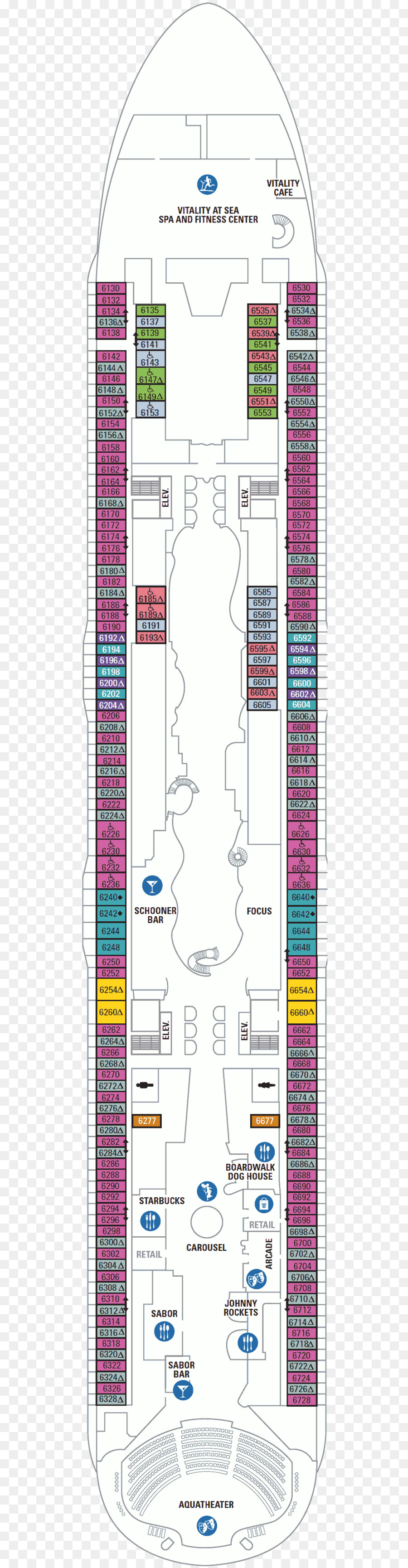 Plan De Pont D'un Bateau De Croisière，Mise En Page PNG