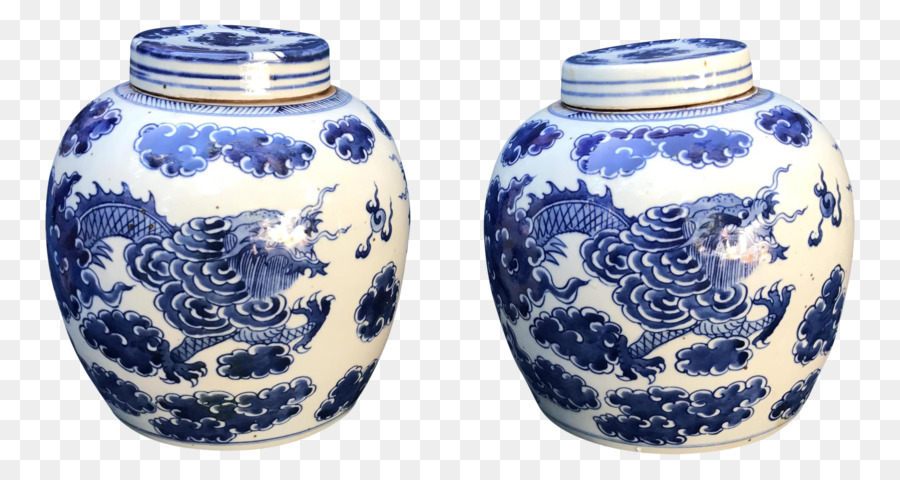 Bleu Et Blanc De La Poterie，Céramique PNG