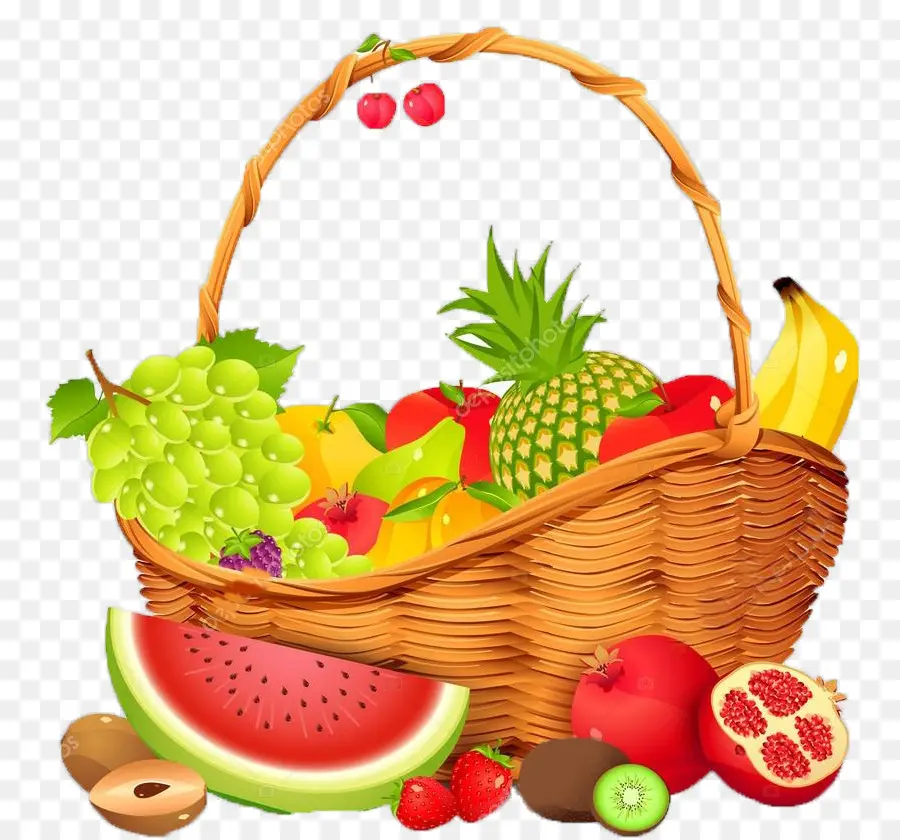 Corbeille De Fruits，Fruit PNG