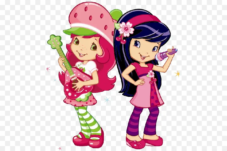 Personnages De Shortcake Aux Fraises，Guitare PNG