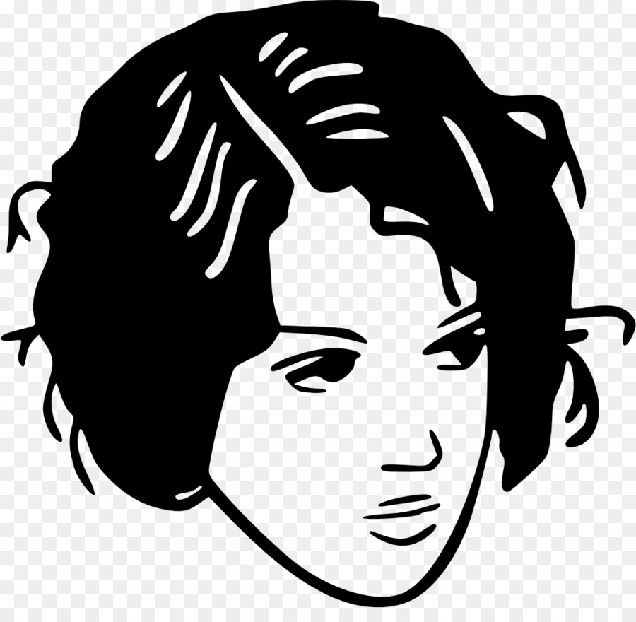 Visage Noir Et Blanc，Cheveux PNG