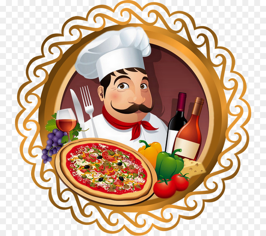 Chef Avec Pizza，Pizza PNG