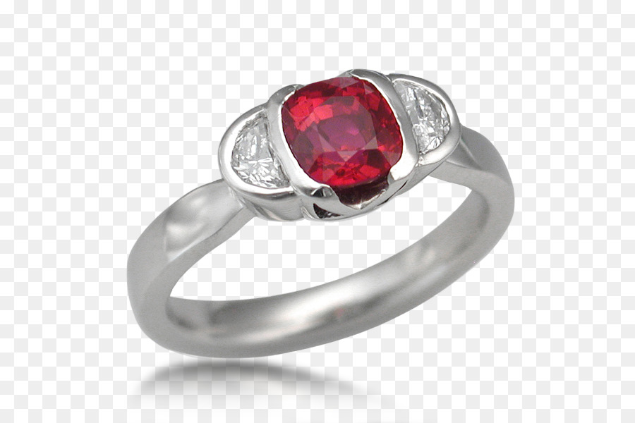 Bague Avec Gemme Rouge，Diamant PNG