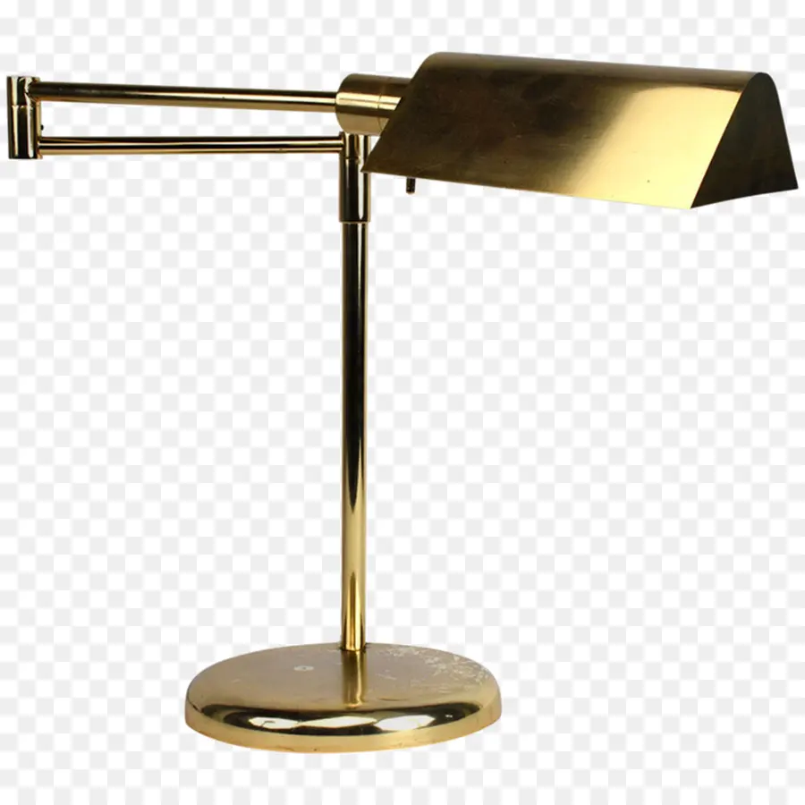 Lampe De Bureau Dorée，Lampe PNG