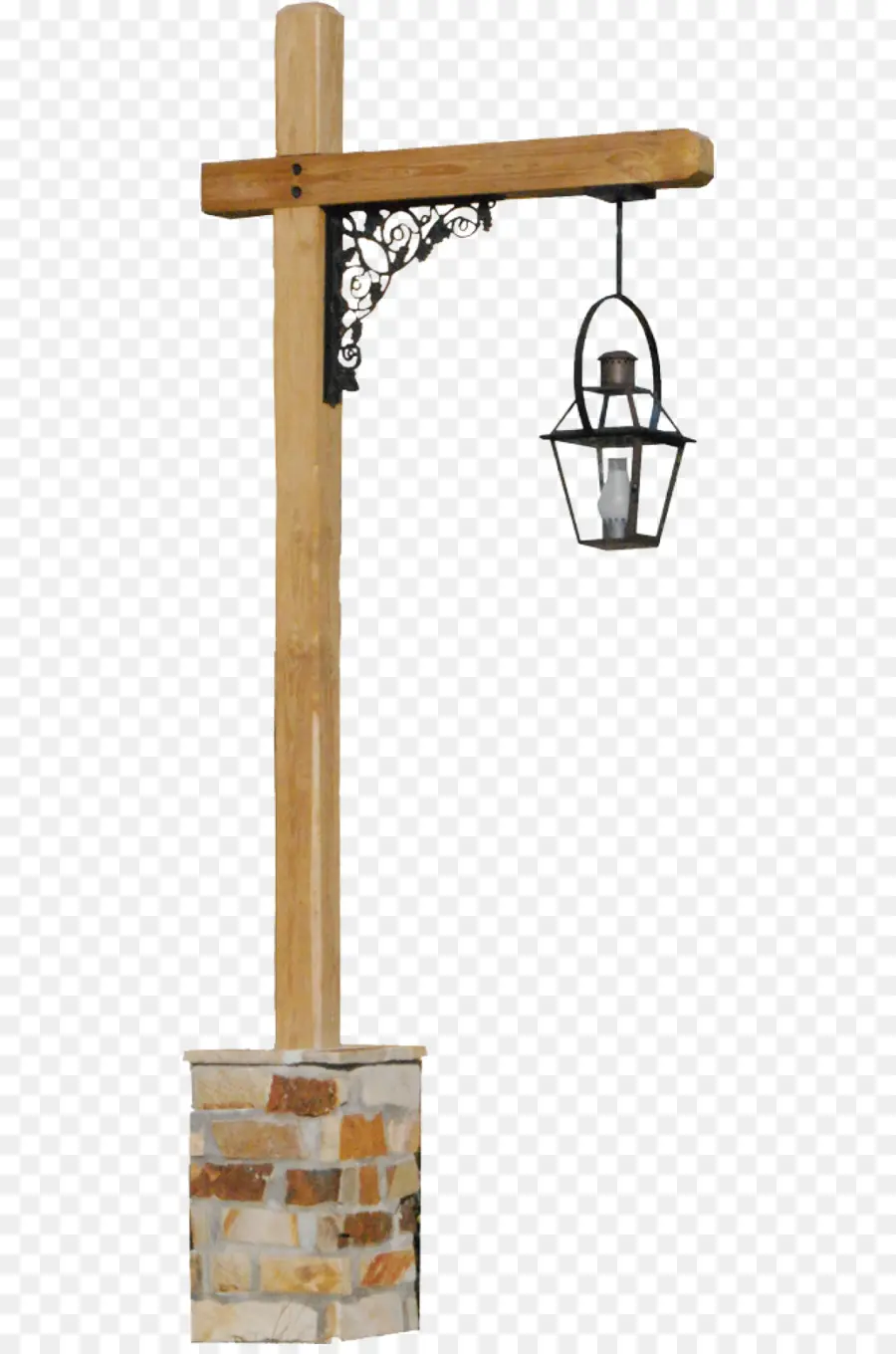 Lampadaire En Bois，Lanterne PNG