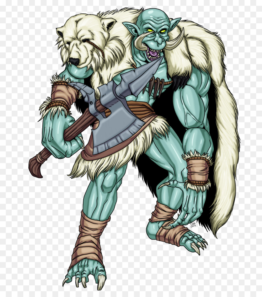 Glace Troll，Donjons Dragons PNG