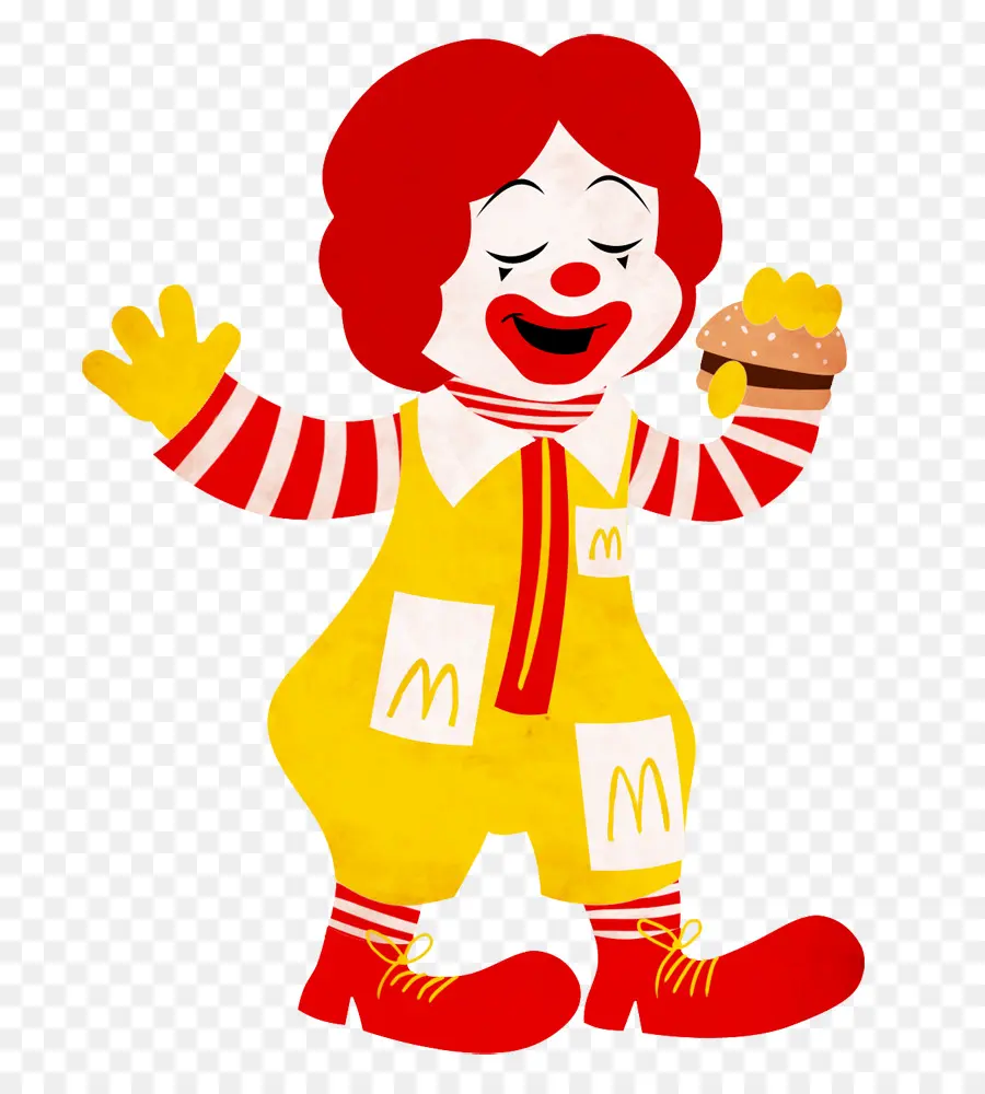 Clown Avec Hamburger，Clown PNG