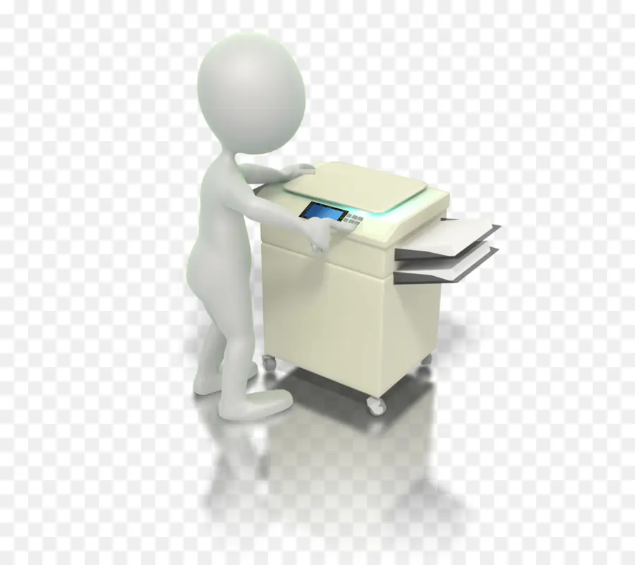 Personne Utilisant Un Copieur，Bureau PNG