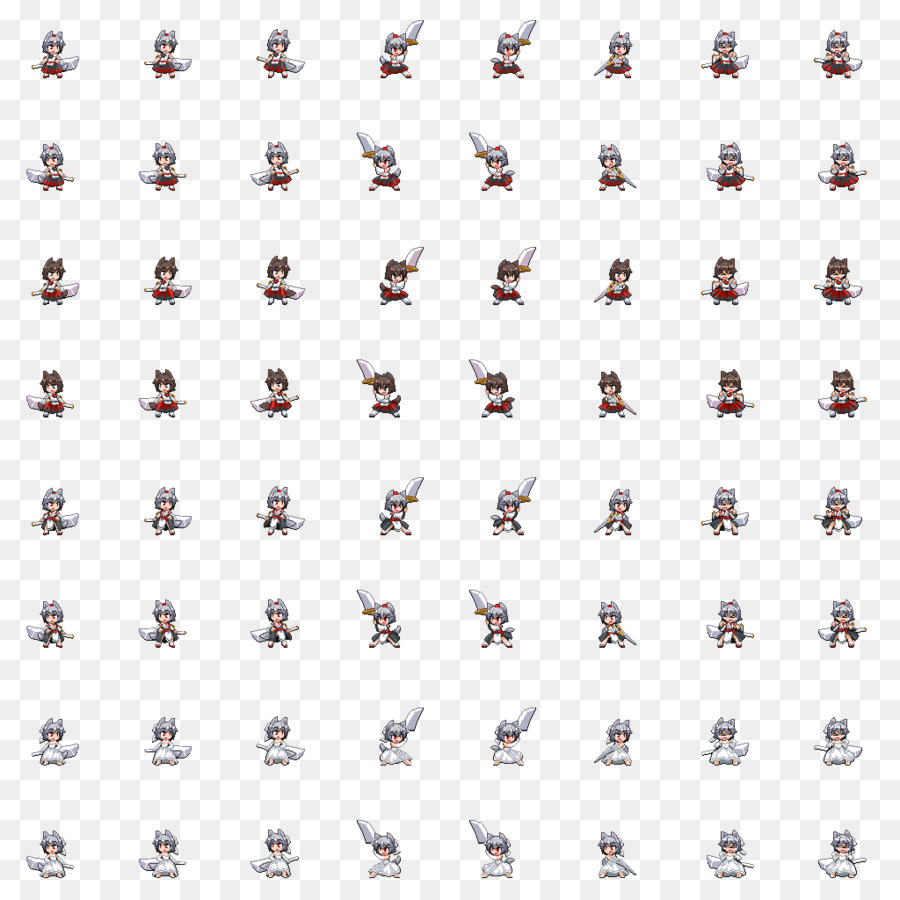 Caractères Pixels，Lutin PNG