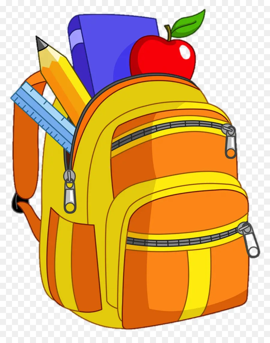 Sac à Dos Coloré，Fournitures Scolaires PNG