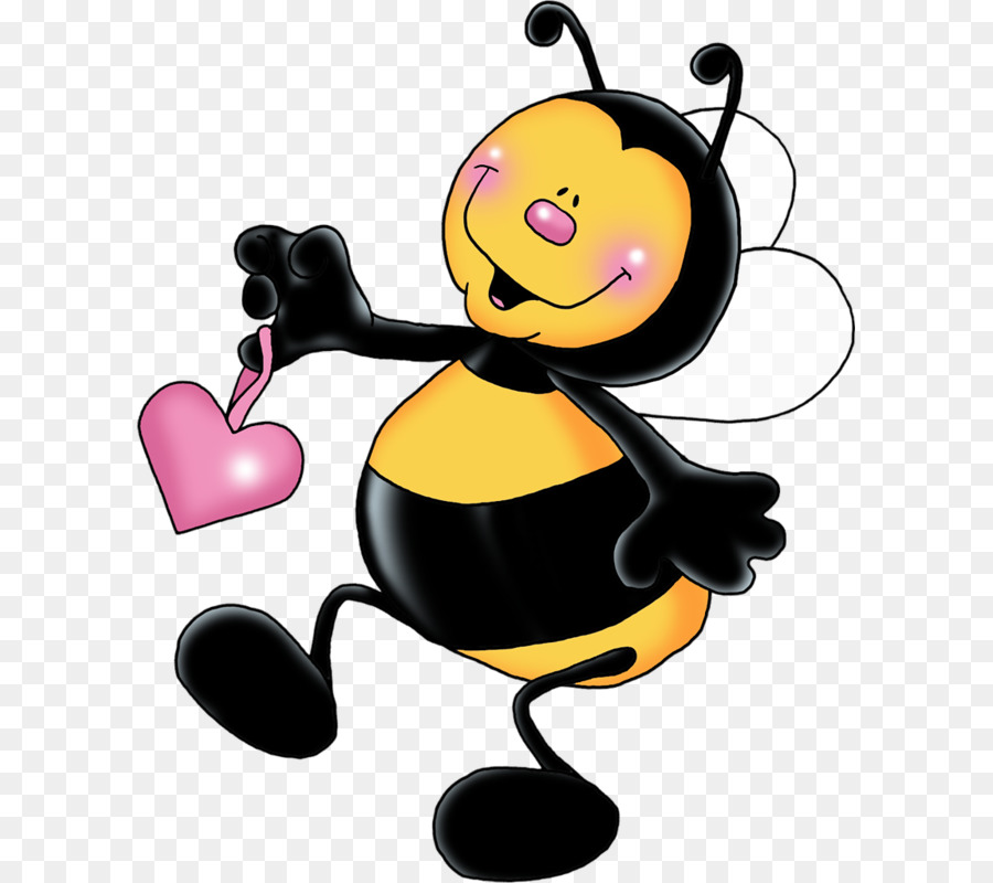 Abeille Avec Coeur，Mignon PNG