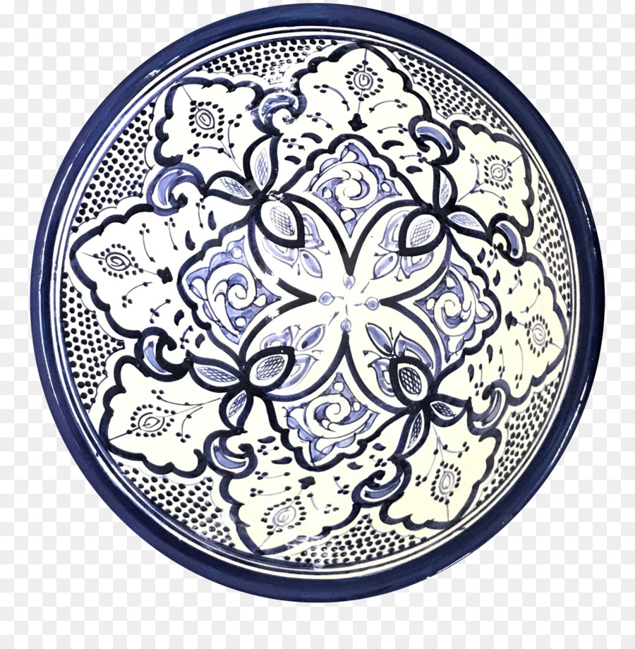 Assiette Florale Bleue，Plaque PNG