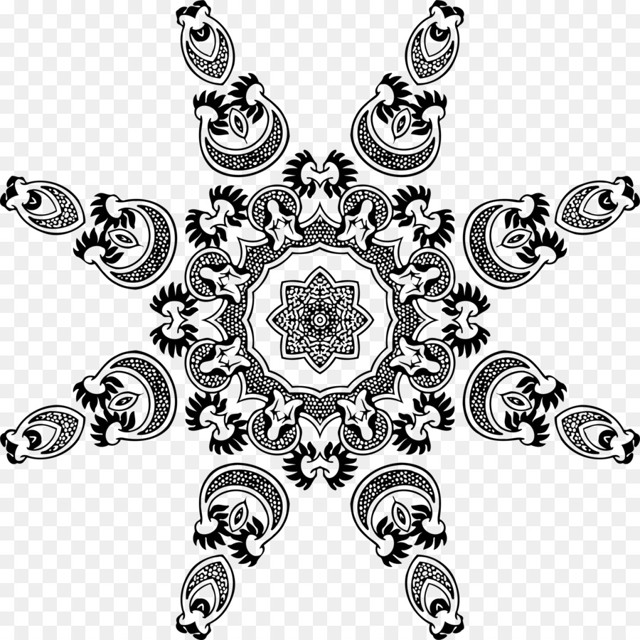 Mandala Noir，Modèle PNG