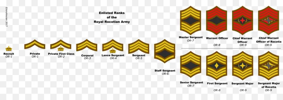 Grades Militaires，Armée PNG