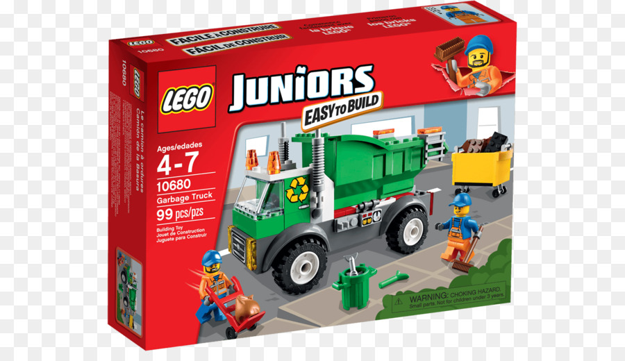 Lego，Lego 10680 Juniors Camion à Ordures PNG