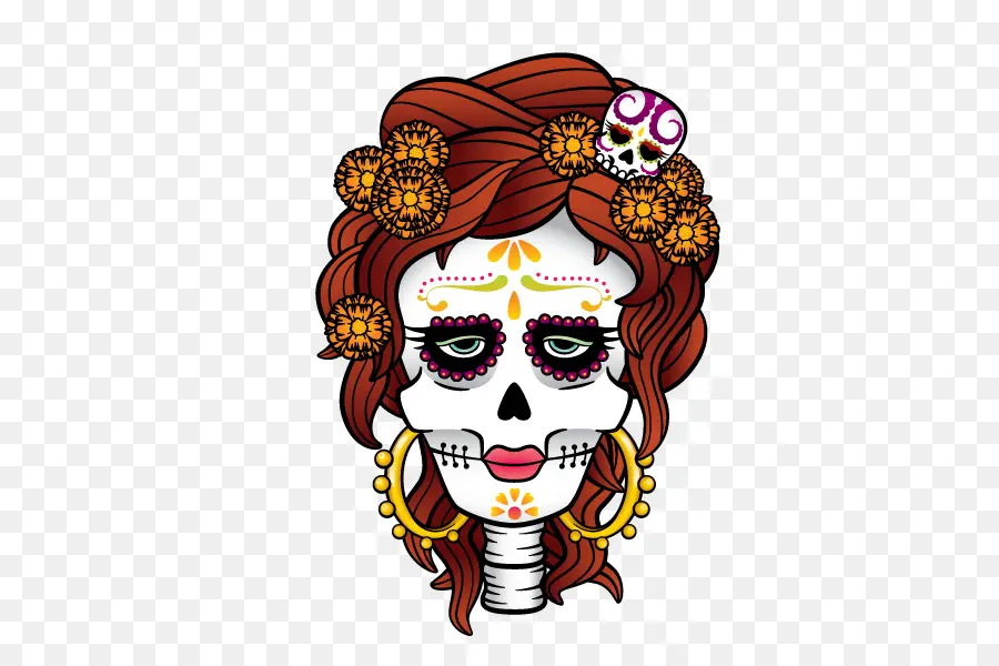 La Calavera Catrina，Crâne PNG