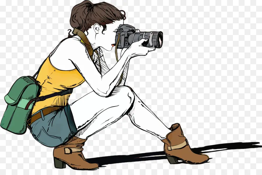 Femme Photographe，Photographe PNG