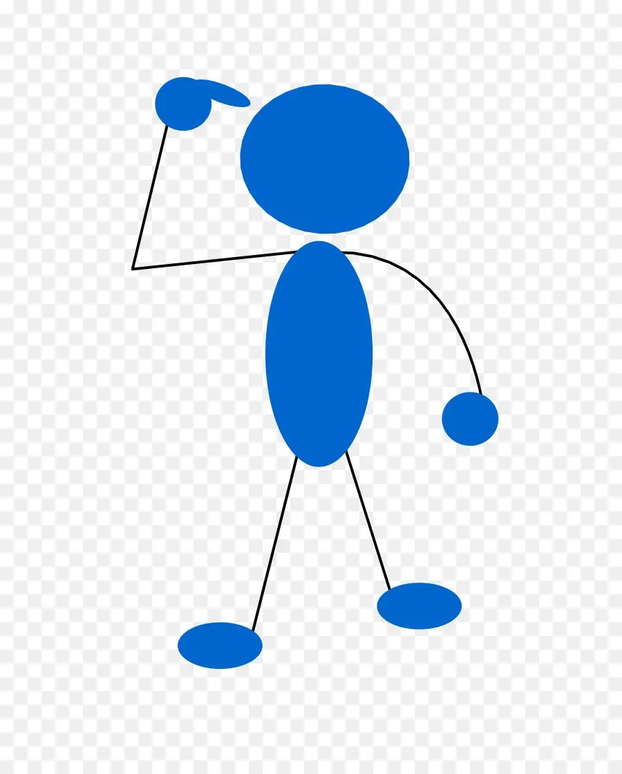 Bonhomme Allumette，Bleu PNG