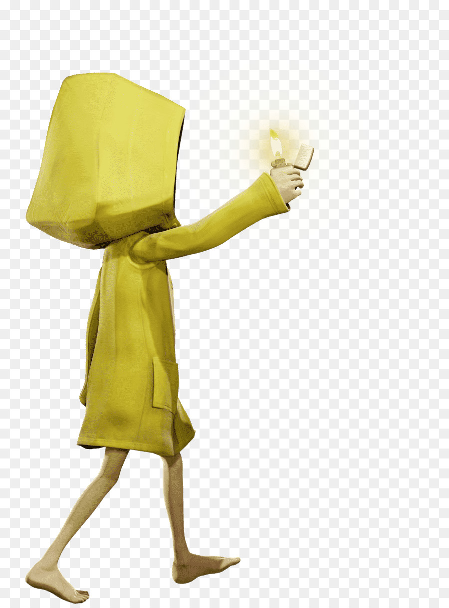 Personnage En Imperméable Jaune，Lanterne PNG