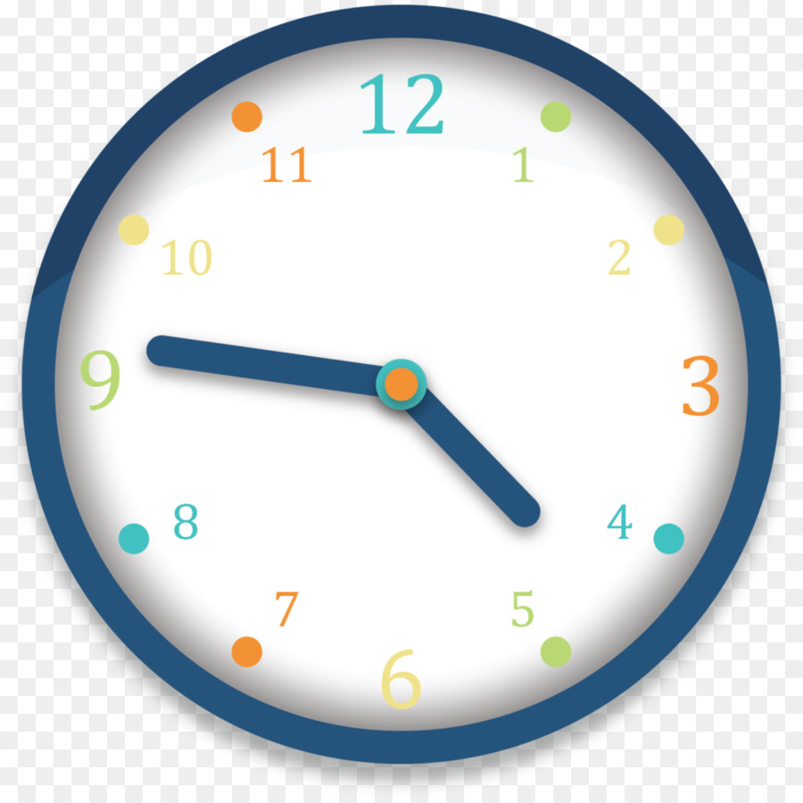 Horloge Colorée，Temps PNG