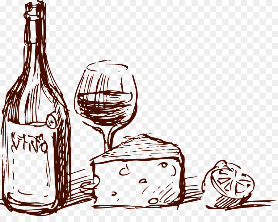 Vin Et Fromage，Bouteille PNG