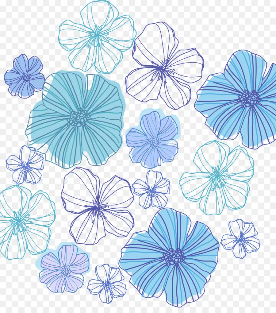 Fleurs Bleues，Nature PNG