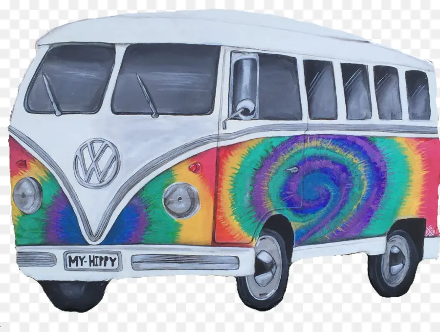 Fourgon Hippie，Van PNG