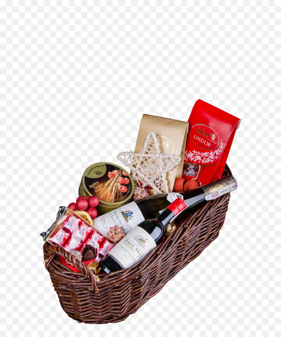 Panier Cadeau，Vin PNG