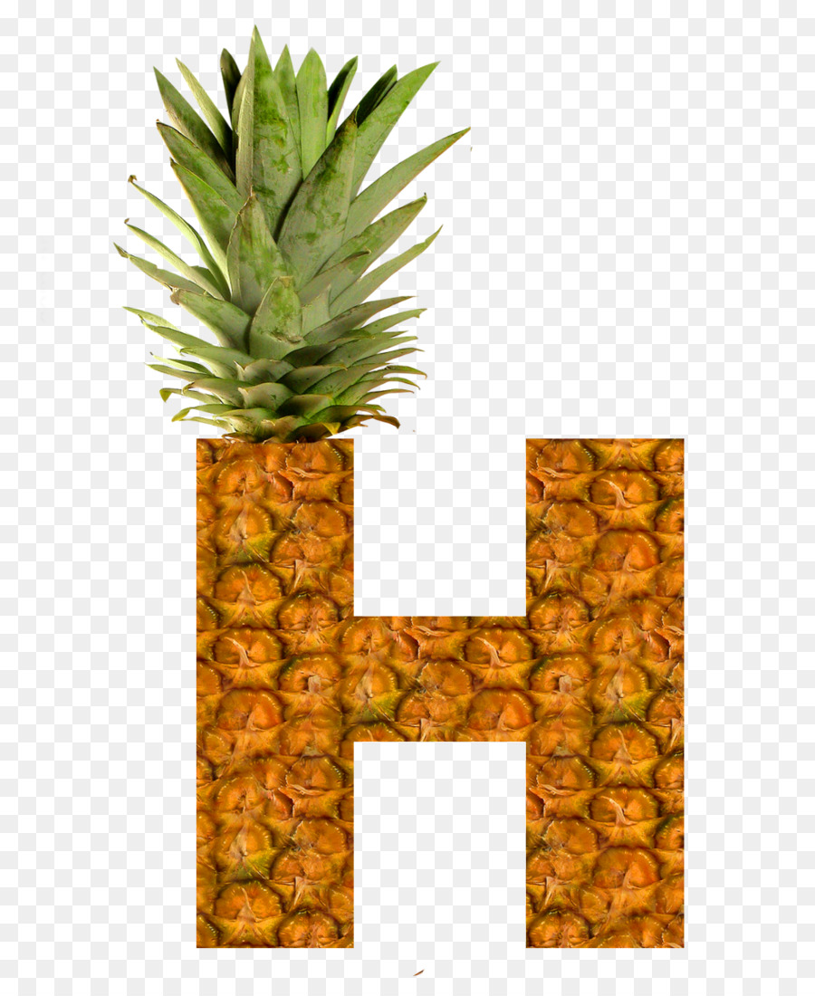 Lettre D'ananas H，Fruit PNG