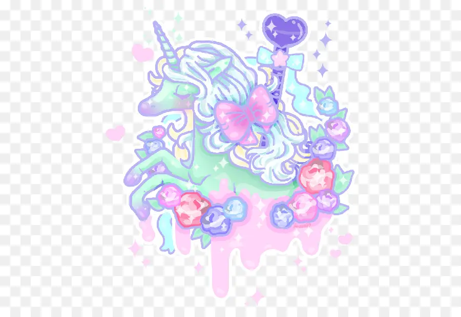 Licorne，Pastel PNG