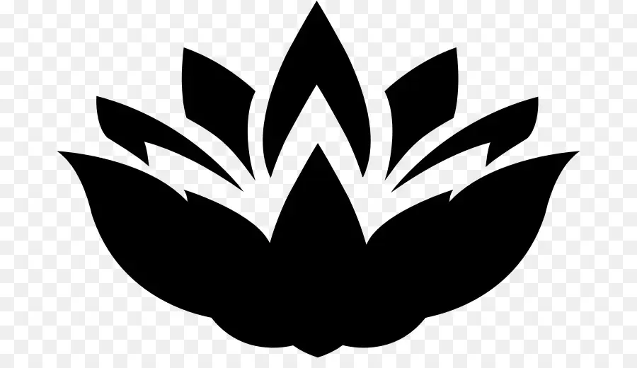 Fleur De Lotus，Noir PNG