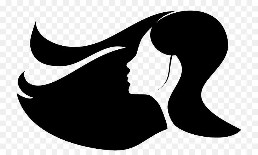 Silhouette De Femme，Cheveux PNG