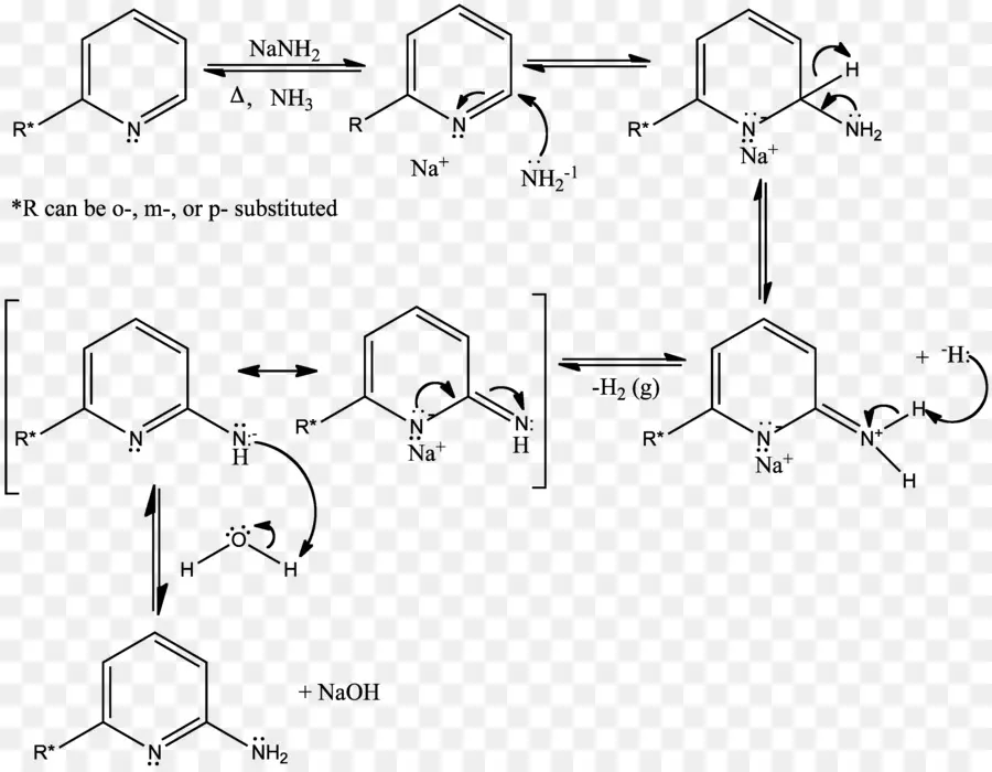 Chichibabin Réaction，Chichibabin Pyridine Synthèse PNG