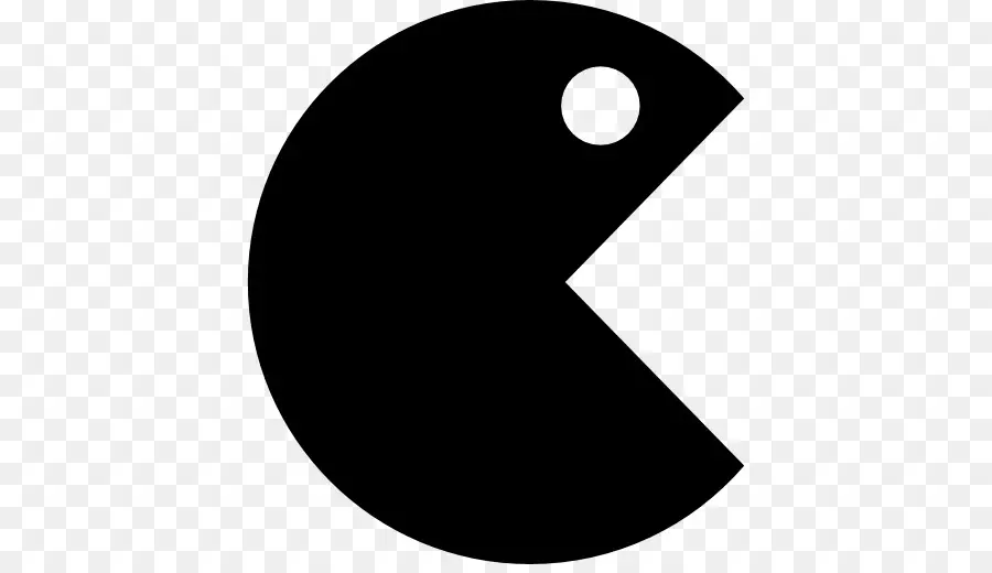 Pac Man，Noir PNG