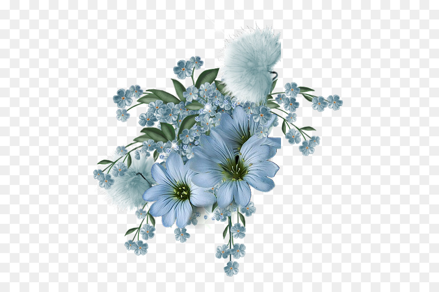 Fleurs Bleues，Bouquet PNG