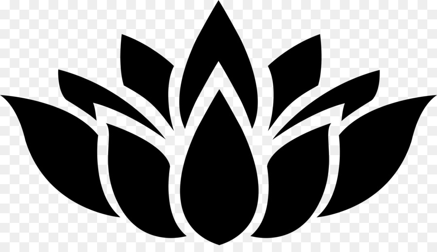 Fleur De Lotus，Noir PNG